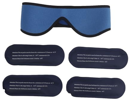 Keenso Gesichts-Eisbeutel, Professionelle Linderung von Muskelermüdung, Schwellungen, Heiße und Kalte Kompresse, Eisbeutel für Kiefer-Kinn-Zahnbehandlungen (BLUE)