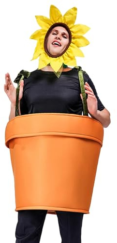 Halloween Plant Cosplay Costume Funny Fancy Dress Role Play Outfit Plant | Costume for Men Women Adults Garden Theme Party Halloween Christmas Costume Parties Masquerade Sunflower Bonsai P