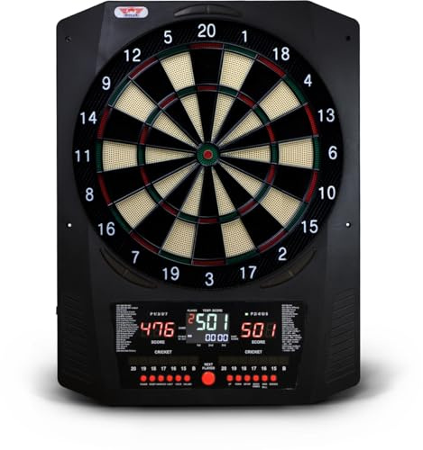Bull’s Universum Pro L Elektronisches Softtip Dartboard – LED Beleuchtung, 45 Spiele / 474 Varianten, für bis zu 8 Spieler, inkl. Darts & Zubehör