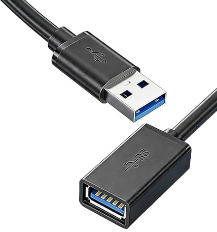 5 M Cable Alargador USB 3.0, Cable USB 3.0 Macho A Hembra, Alta Velocidad de Transferencia de Datos 5.0 Gbps, para Computer, Hub, Ordernador, Disco Duro Externo, Gamepad, Webcam, Hard Drive