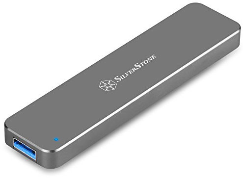 SilverStone SST-MS09C - M.2 SATA external SSD Enclosure, USB 3.1 Gen 2, charcoal