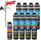 Lot de 8 cartouches de colle isolante - 750 ml - Pour isolation - 1 nettoyant et 1 pistolet à mousse inclus