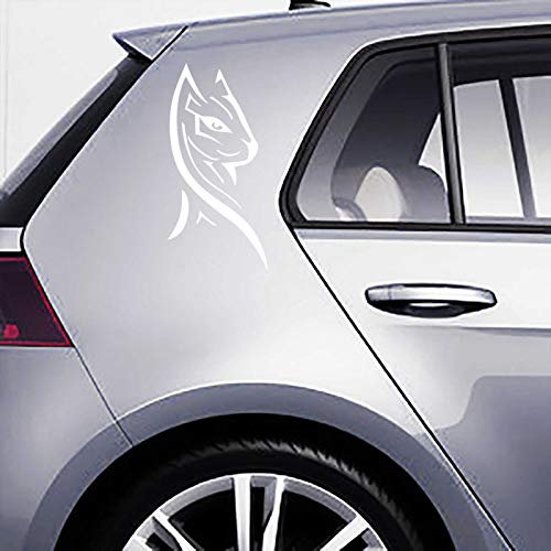 INDIGOS UG Aufkleber - Autoaufkleber Luxury Kitty 25cm x 12cm Weiß - Tuning Carystyling Heckscheibe Auto