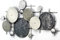 Kobolo Wandbild Wanddeko Metallbild - DISC - mit Spiegeln - silber grau - 90x50 cm