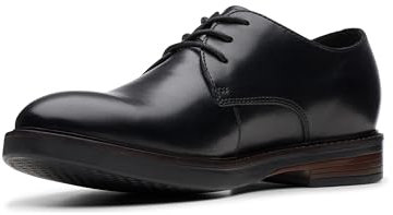 Clarks Resistente a la Fatiga, Paul Son Plain, Negocios, Zapatos de Cuero, Ligeros, Transpirables, antifatiga Hombre, Negro, 41 EU