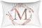 Xmiral Kissenbezüge Kissenhüllen Roségold Alphabet Gedruckte Polyester Kopfkissenbezug 30cm x 50cm(M)