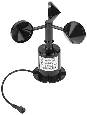 Neufday 【𝐏𝐫𝐨𝐦𝐨𝒛𝐢𝐨𝐧𝐞 𝐝𝐢 𝐏𝐚𝐬𝐪𝐮𝐚】 Sensore di velocità del Vento, 0-70m/s Uscita Segnale Ambiente Tipo di impulso Anemometro con sensore di velocità del Vento a Tre Tazze