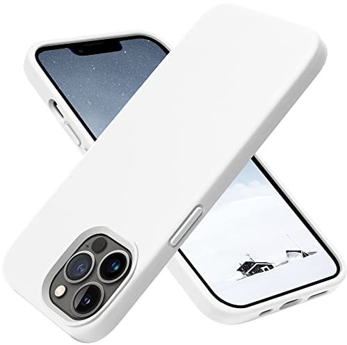 OTOFLY for iPhone 13 Pro Max Case [Compatible with MagSafe] Full-Body Silicone Shockproof Slim Thin Phone Case for iPhone 13 Pro Max 6.7 inch (White)