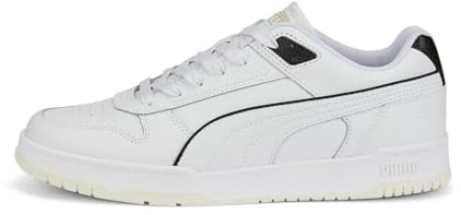 PUMA Rbd Game Low, Scarpe da Ginnastica Unisex - Adulto, Puma White Puma Black Puma Team Gold, 47 EU