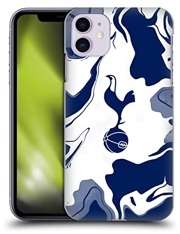 Head Case Designs Tottenham Hotspur F.C. - Carcasa rígida con licencia oficial de mármol azul y blanco compatible con Apple iPhone 11