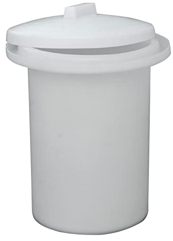 Yerd Sauerkraut-Topf: Gärfass für Sauerkraut/Choucroute, Sauerteig-Bottich ungefärbt weiß, 15 Liter, mit hermetischem Wasserrand