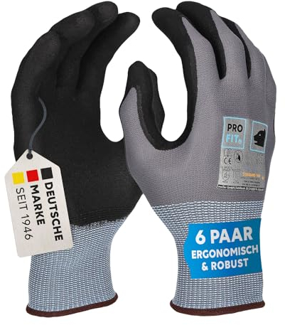 PRO FIT Nitrilschaum-Arbeitshandschuh – 12er Pack, OEKO-TEX Standard 100 zertifiziert, Touchscreen fähig, Montagehandschuh mit neuer ERGO-FIT Passform - Gr. 11