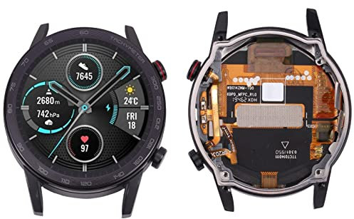 LLBJ TTYJJ Schermo LCD e digitalizzatore Assemblaggio Completo con Cornice per Honor Magic Watch 2 MNS-B19 46mm (Color : Black)