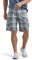 Lee Herren Extreme Motion Carolina Cargo Short Cargos, Basic Grey Plaid, 54 DE