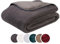 liebling Kuscheldecke Merino-Touch, Wohndecke Ultra flauschig als Sofaüberwurf oder Wendedecke, waschbar, 180 x 220 cm, anthrazit