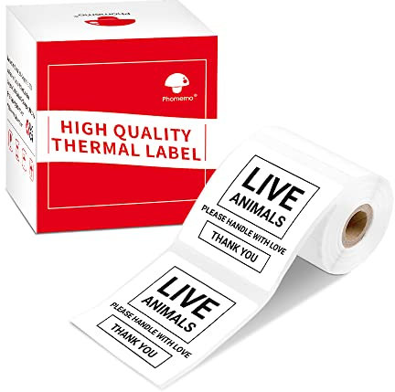 Phomemo M110 M120 M200 M220 M221 Mehrzweck Quadratische Selbstklebende Etikette, 50mmx50mm, 150 Etiketten/Rolle