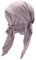 ZLYC Damen Chemo Turban Mütze Vorgebundenes Kopftuch Headwraps Leichte Hut(Einfarbig Violett Weiß)