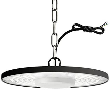 Jefedana 200W LED Strahler Industrielampe, UFO LED Werkstattlampe IP65 LED High Bay Licht, UFO LED Werkstattlampe 20000LM 6500K Kaltweiß Hallenbeleuchtung für Werkstätten Industrie Fabrikhallen
