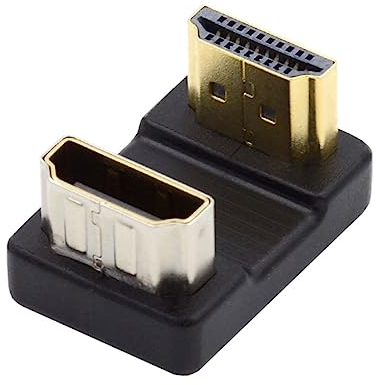 chenyang HDMI 1.4 Stecker,HDMI Stecker auf Buchse Port Savers 360 Grad abwärts gewinkelte U Form Back Extension Adapter