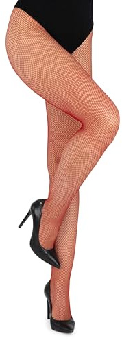 LORES Collants Résille Femme pour Dames Petit Moyen Large Maille Sexy Look Cosplay Bas Filet, Cabaret Noir Taille