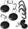 3 Stück Aufbewahrungsbox Etui für Ohrstöpsel, Ohrstöpsel Etui mit D-Förmige Karabinerhaken, Mini Aufbewahrungskoffer für Reisen Outdoor Aktivitäten(Schwarz)