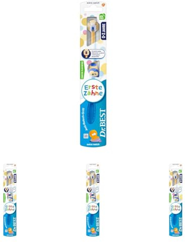 Dr.BEST Erste Zähne Zahnbürste, Weich (1 Stück), ab dem ersten Zahn (Packung mit 4)