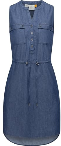 Ragwear Damen Kleid Roisin Denim Denim Blue24 Gr. XXL