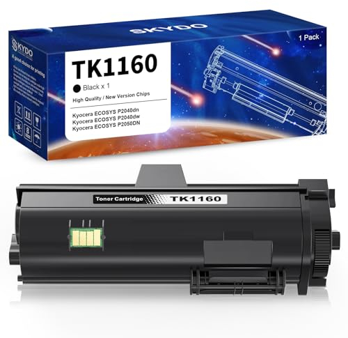 TK-1160 Toner für Kyocera Toner TK1160 für Kyocera TK-1160 TK 1160 TK1160 Toner für Kyocera ECOSYS P2040DN P2040DW P2050DN P2040 DN P2040 DW 2040DN 2040DW (1 tk-1160 Toner Schwarz)