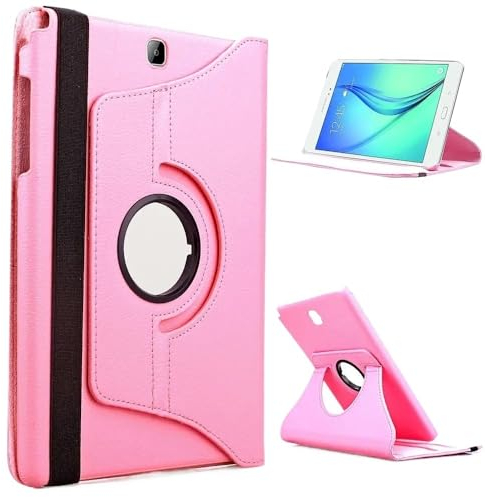 Compatibile con Huawei MediaPad M3 Lite 10 BAH-W09/AL00 Custodia for tablet Custodie in pelle con supporto girevole a 360°(Pink)