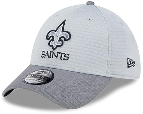 New Era Herren NFL 2024 NFL Training Camp 39Thirty Flex Hat, New Orleans Saints, Grau, M/L