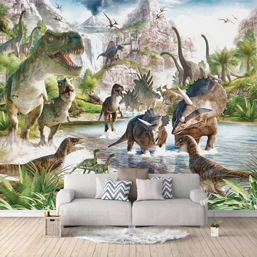 MIXUEXUNLU Papier peint photo monde des dinosaures, papier peint 3d pour chambre à coucher