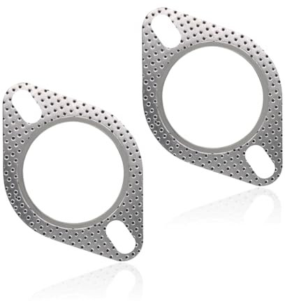 2PCS Joint Echappement Voiture,2.5/6.35cm Joints pour Échappement de Moto/Voiture/Camion/SUV,Remplacement du Joint de Bride D’échappement à 2 boulons OEM#120-06310-0002