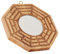 Fyearfly Konvexspiegel Bagua Spiegel Holz Konkavspiegel Outdoor Anhänger für Reichtum und Glück