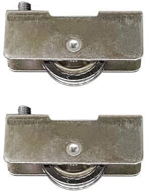 MICEL - 92230 - Rodamiento para Ventana Corredera CO-22, con Carcasa Metálica y Rueda, Pack de 2 Unidades, en Acero, acabado Zincado, 40 x 11,5 x 16 mm