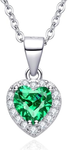 Dada Gioielli Collana Cuore 9mm Punto Luce Argento 925 | Con Zirconi Brillanti, Catenina 45+5cm