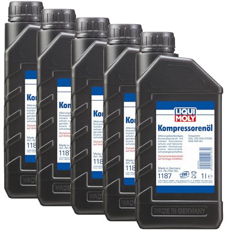 5x Liqui Moly Universal Air Compressor Oil All Season Low Friction Oil - 1L