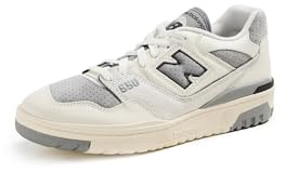 New Balance Men's BB550 Sneakers, White Grey, 7.5 UK