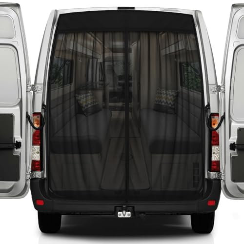 Roadtime Mosquitera magnética para Renault Trafic 14-25 portón Trasero,Red de Protección contra Insectos de una Sola Capa,Protección Solar,Ventilación,Red de Sombra para Camping(H 210 * 170cm W)