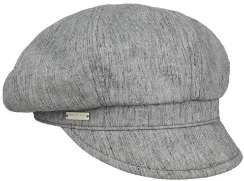 Seeberger Light Summer Ballonmütze Schirmmütze Schildmütze Baker-Boy-Mütze Damen - mit Schirm Frühling-Sommer Sommer - One Size grau