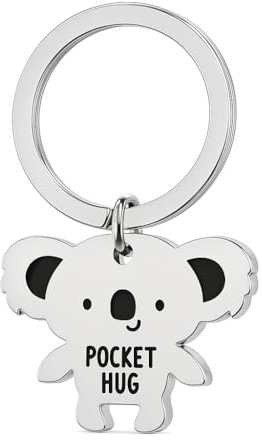 Schlüsselanhänger Koala, Tier Schlusselband Taschenanhänger für Damen | Süßer Schluisselringe mit Pocket Hug“-Koala-Design Geschenke für Frauen Männer Tierliebhaber