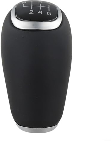 Glomc Pomo de palanca de cambios de 6 velocidades para Kia Sportage y Venga (2010-2019), perilla de repuesto interior de plástico, negro, ajuste directo con diseño estilo OEM