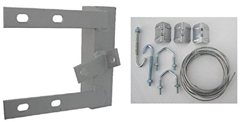 electrosmart 6 Inch Chimney Stack TV Aerial Mast Pole Bracket & Lashing Kit