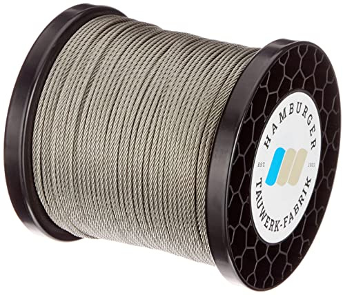 80 Meter - 3mm Edelstahldrahtseil 7x7 V4A Inox rostfrei Drahtseil Stahlseil Geländerseil