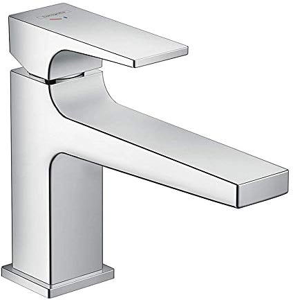 hansgrohe Wasserhahn Metropol CoolStart (Armatur mit Auslauf Höhe 100 mm und Push-Open Ablaufgarnitur) Chrom