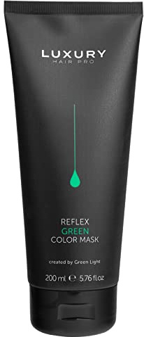 Luxury Hair Pro, Reflex Green Color Mask, Maschera Colorata Capelli, Nutriente e Lucidante, Riflessi Intensi e Brillanti, con Proteine della Seta e Olio di Argan, Verde, 200 ml