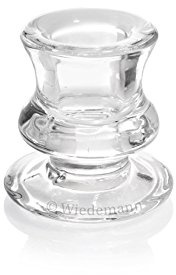 Kerzenleuchter Leuchter aus Glas für Spitzkerzen Ø 25 mm, Größe 60 x 50 mm