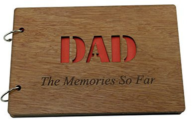 Fotoalbum, Scrapbook oder Notizbuch, Aufschrift Dad The Memories So Far“ - Geschenkidee für Vater, zum Vatertag oder Geburtstag (englische Version)