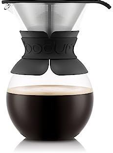 Bodum Pour Over Kaffeebereiter mit Permanentfilter Kurze Tülle 1 L 34 Oz