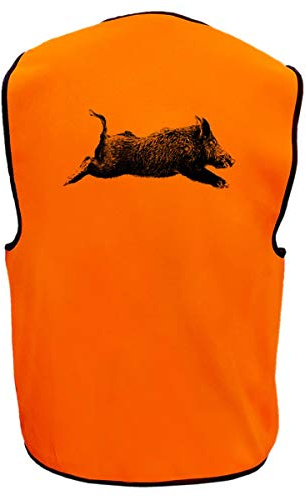 AtooDog Jagdweste, reflektierend, Wildschweine, kurz XL Orange ohne Streifen