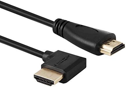 Baolongking - Cavo HDMI ad alta velocità, placcato in oro, da connettore maschio a 90 gradi con angolo a sinistra a connettore maschio, 60 Hz, 4K, 2K, 1 metro (maschio/maschio, diritto/a sinistra)